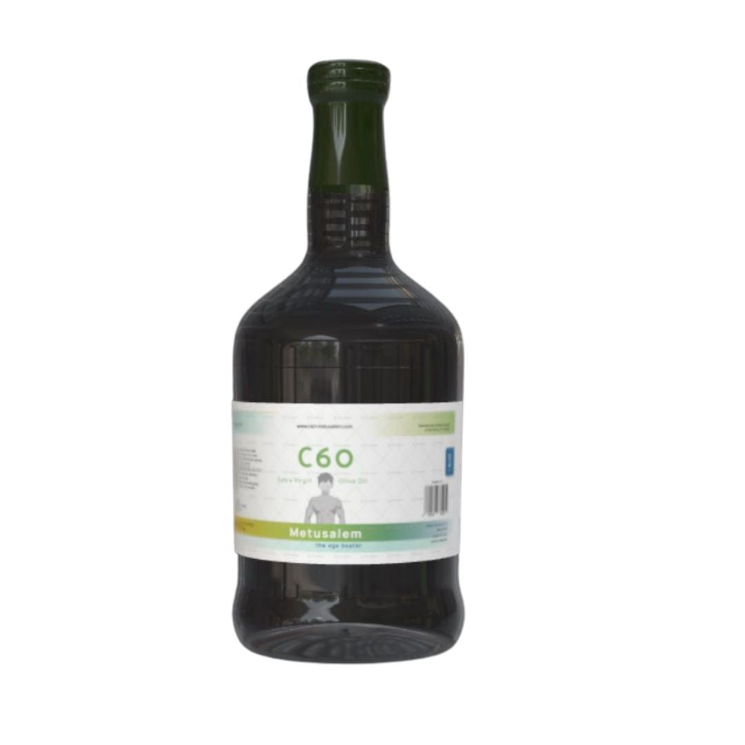 C60 Extra jungfruolivolja 500ml, Lipo-fulleren 99,95%, Bucky Balls, Familjeflaska

